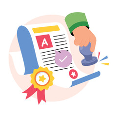 Paper Stamp Concepts Style illustrations. EPS 10 File stock illustration