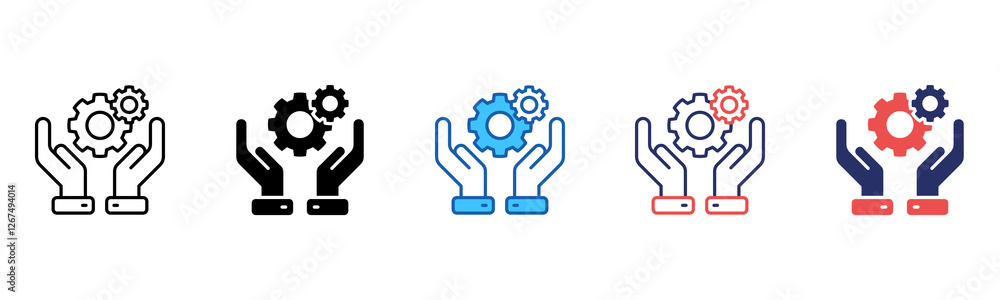 Poster Responsibility icon sheet multiple style collection