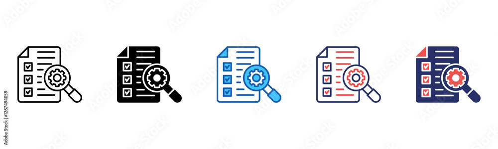 Poster Evaluation icon sheet multiple style collection