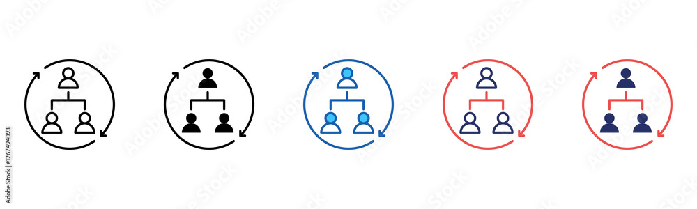 Poster Restructuring icon sheet multiple style collection