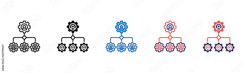 Poster Structure icon sheet multiple style collection