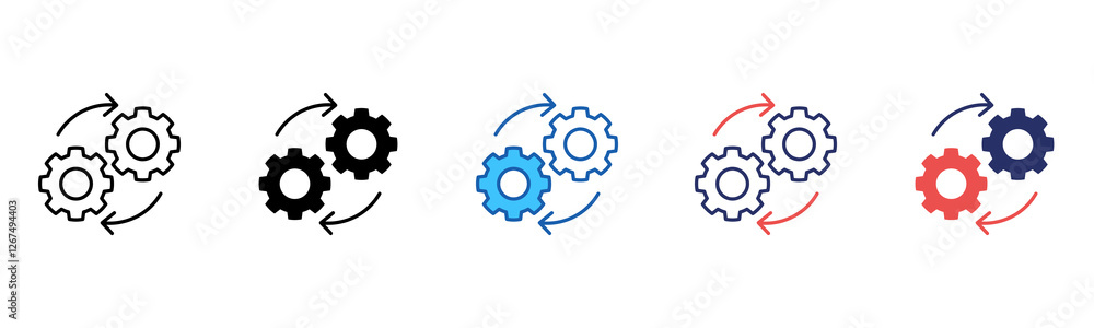 Poster Integration icon sheet multiple style collection