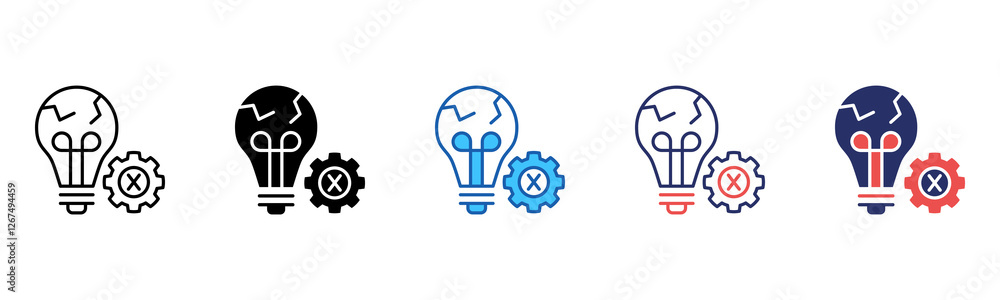 Poster Failure icon sheet multiple style collection