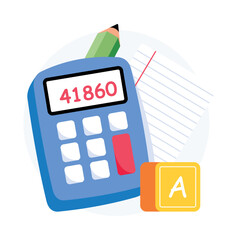 Calculator Concepts Style illustrations. EPS 10 File stock illustration
