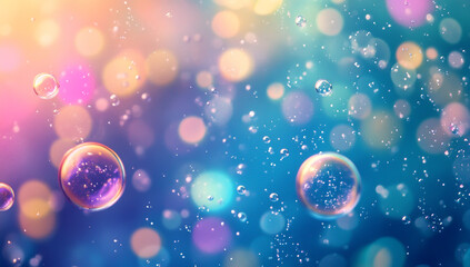 A session storage background banner, macro view of molecules and bubbles on a blue gradient background.