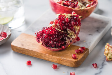pomegranate on a white background