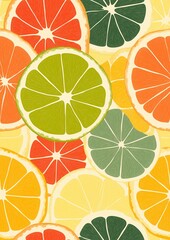 Citrus seamless background