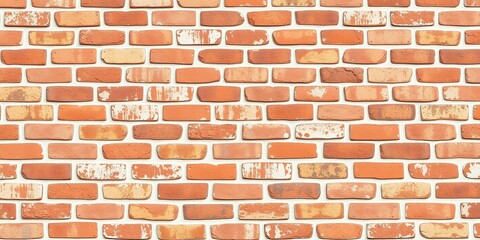 Fototapeta premium Aged Brick Wall with Intricate Texture and Crumbling Edges