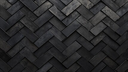 Elegant Black Woven Pattern Background with Textured Artistry