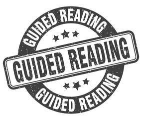 guided reading stamp. guided reading label. round grunge sign