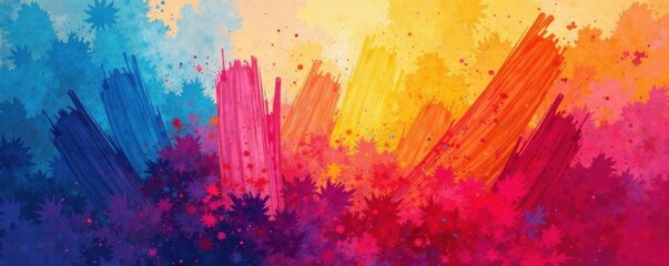 Fototapeta premium Vibrant Brushstroke Background Elements , brush strokes, colorful, design elements
