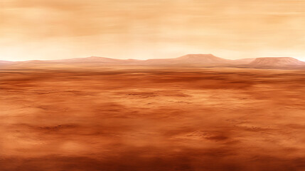 Barren Landscape and Distant Mountains of an Unidentified Planet Creating a Martian Like Vista
