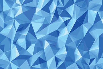 Fototapeta premium Blue triangles background. Abstract polygonal illustration, isolated on white background, Flat style vector illustration
