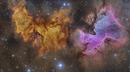 Luminous Cosmic Nebula in Interstellar Space