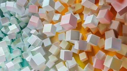 Obraz premium random shifted cube background