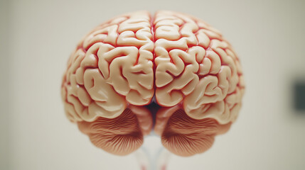 Brain Model Close Up Detailed View of Cerebral Cortex and Anatomy for Medical or Educational Purposes