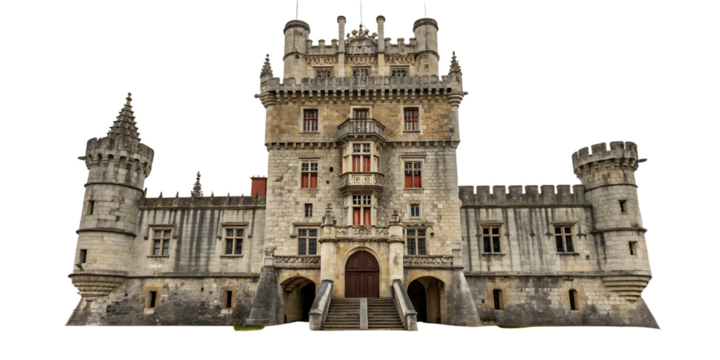 Front view of the lock. The lock is isolated on a transparent background. 