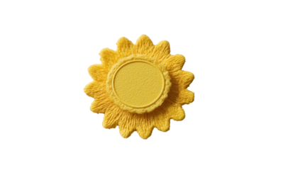 Bright yellow sunflower illustration studio digital art transparent background creative design concept