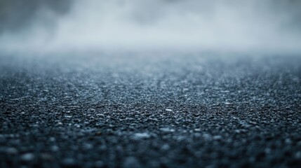 Creative blurry outdoor asphalt background with mist.