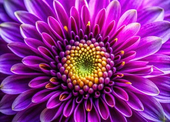 Macro lens reveals intricate details of purple flower pollen, a breathtaking display of nature's artistry.
