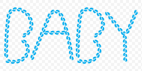 Baby footprint icon collection. Baby feet vector icon. Newborn barefoot icon set. footprint, newborn, kids feet sign. Vector EPS 10.