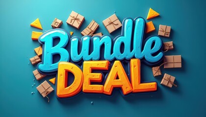 Colorful promotional graphic showcasing a bundle deal with gifts and festive elements on a blue background (1)