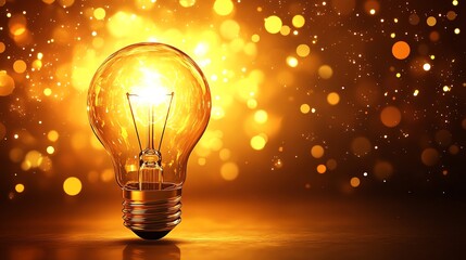 Light bulb symbolizing creativity, glowing with bright, vivid colors, abstract thought patterns, sparks of innovation, and modern design aesthetics in a digital world