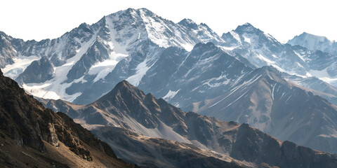 Mountains on the horizon. Mountains isolated on transparent background. 