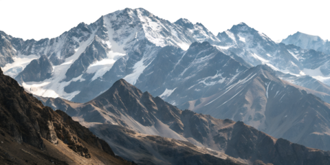 Mountains on the horizon. Mountains isolated on transparent background. 