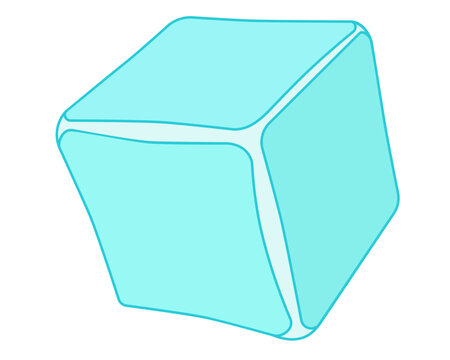 Ice cube for drinks - vector full color picture for logo or pictogram. Ice for drinks	