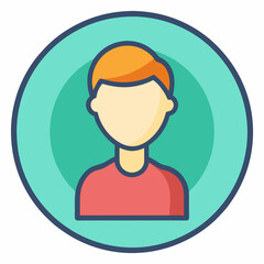 SVG Profile Icon for User Identification, Profile Icon SVG for User and Avatar Display, User Profile Icon for Digital Avatars,