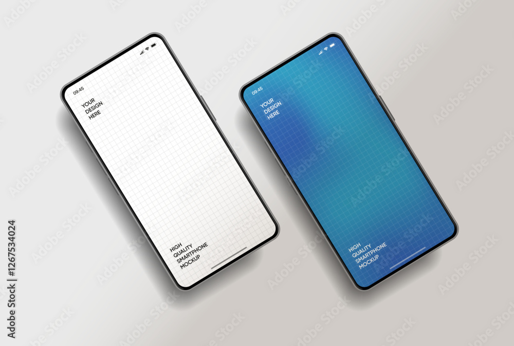 Canvas Prints realistic smartphone mockup. mobile phone vector with isolated on white background. device front vie