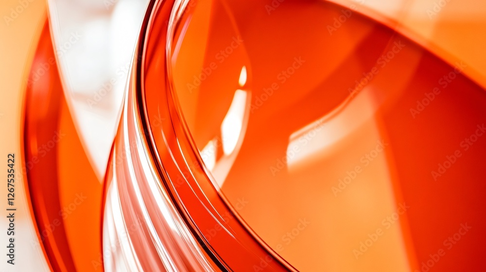 Poster abstract image of vibrant orange background highlighting warm tones transitioning into gradient
