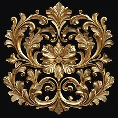 Intricate 3D Rendered Baroque Ornament