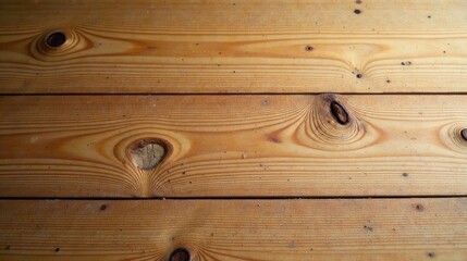 Fototapeta premium Warm Honey-Colored Wood Grain Texture Background Featuring Knots and Natural Wood Patterns Ideal for Rustic Design Projects