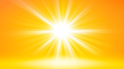 Golden light bursts from a central point, radiating outwards in streaks against a warm orange backdrop.