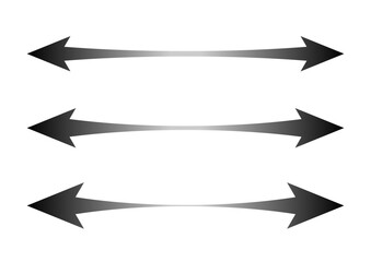 Fototapeta premium 伸びる矢印のセット素材