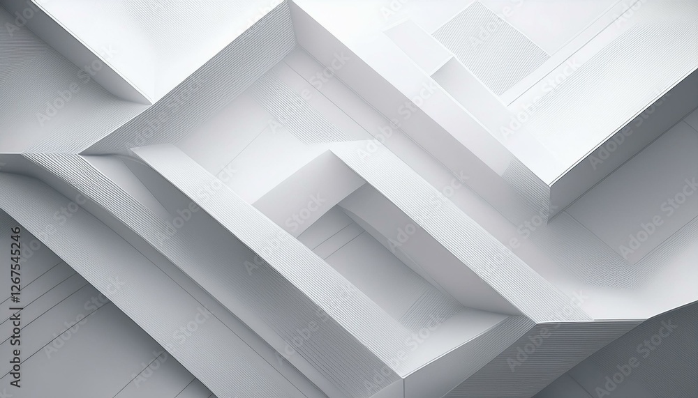 Aufkleber abstract white background with geometric elements. generated image