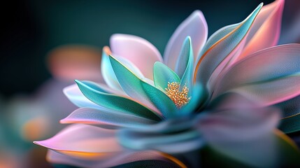 Fototapeta premium Ethereal Bloom with Translucent Petals .