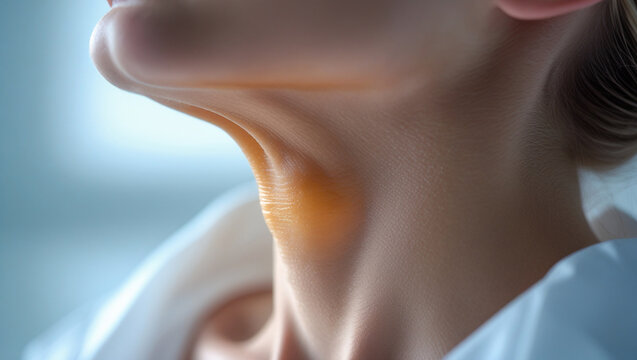 Close-Up of Swollen Thyroid &ndash; Generative AI
