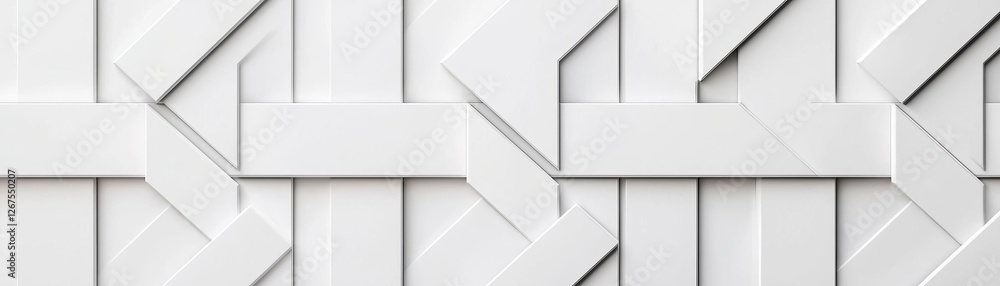 Poster modern white wall texture with intricate geometric pattern and clean lines.