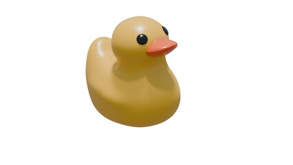 Rubber duck on transparent background