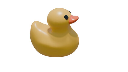 Rubber duck on transparent background