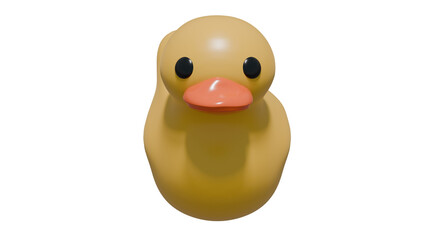 Rubber duck on transparent background