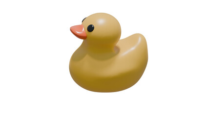 Rubber duck on transparent background
