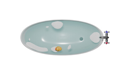 Rubber duck in the bath