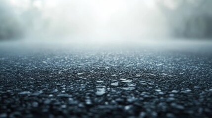 Creative blurry outdoor asphalt background with mist.