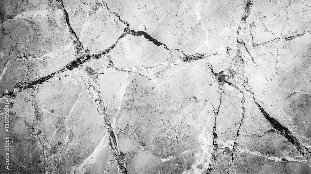 Poster unique patterns and textures of cracked marble surface create an abstract masterpiece full of charac