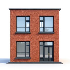 Fototapeta premium Modern brick building urban front contemporary
