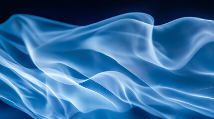 Obraz premium Ethereal blue waves dance gently in a serene atmosphere, creating a calming visual experience during twilight hours